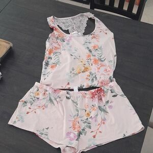 Pajama set shorts Floral
